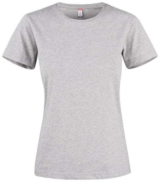 Premium Fashion-T Grigio Melange Donna T-Shirt Cotone Alta Grammatura