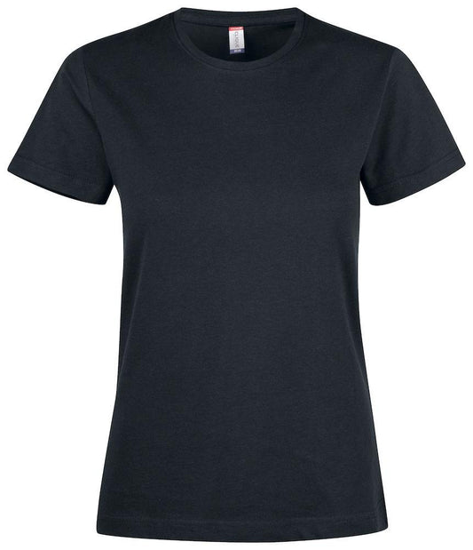 Premium Fashion-T Nero Donna T-Shirt Cotone Alta Grammatura