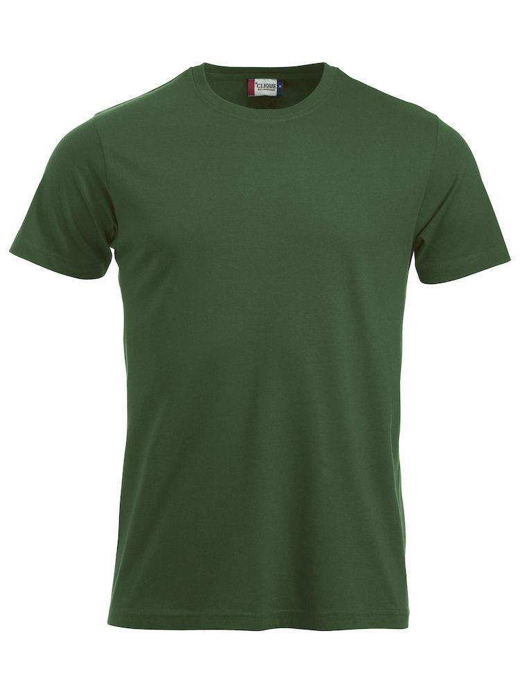 T-Shirt Clique Classic Verde Bottiglia 160 gr Taglie Forti