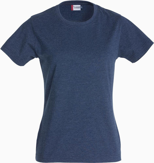 T-Shirt Clique Classic Blu Melange 160 gr Donna
