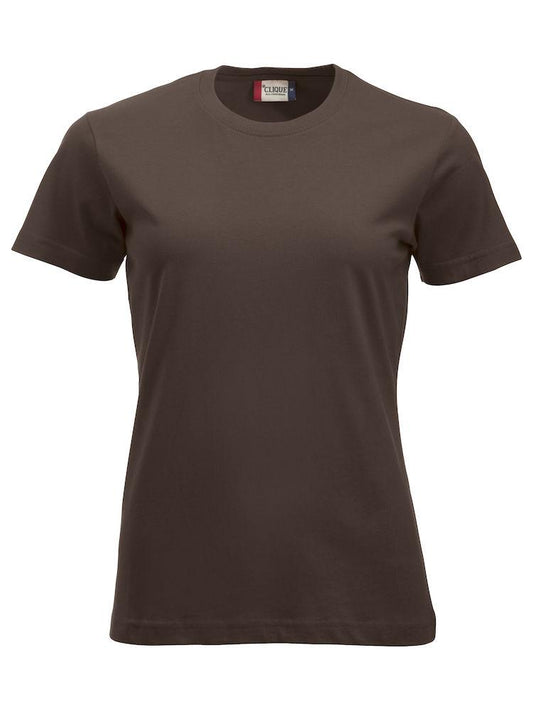 T-Shirt Clique Classic Marrone Moka 160 gr Donna