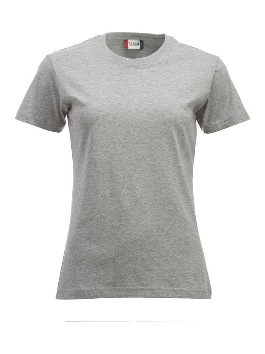 T-Shirt Clique Classic Grigio Melange 160 gr Donna