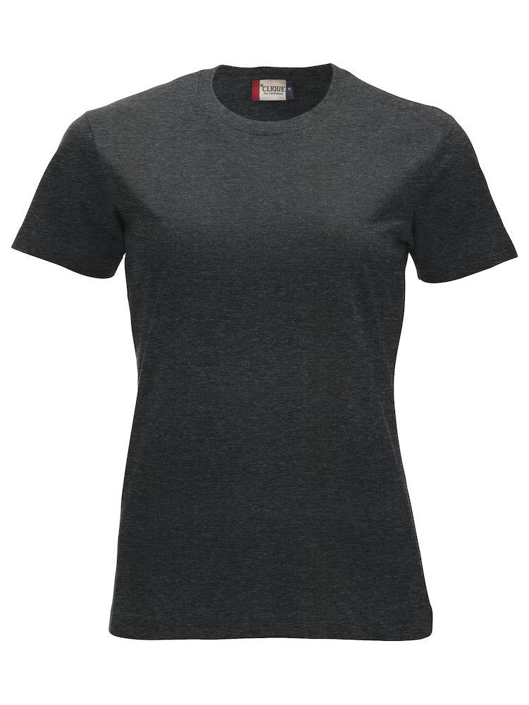 T-Shirt Clique Classic Antracite Melange 160 gr Donna