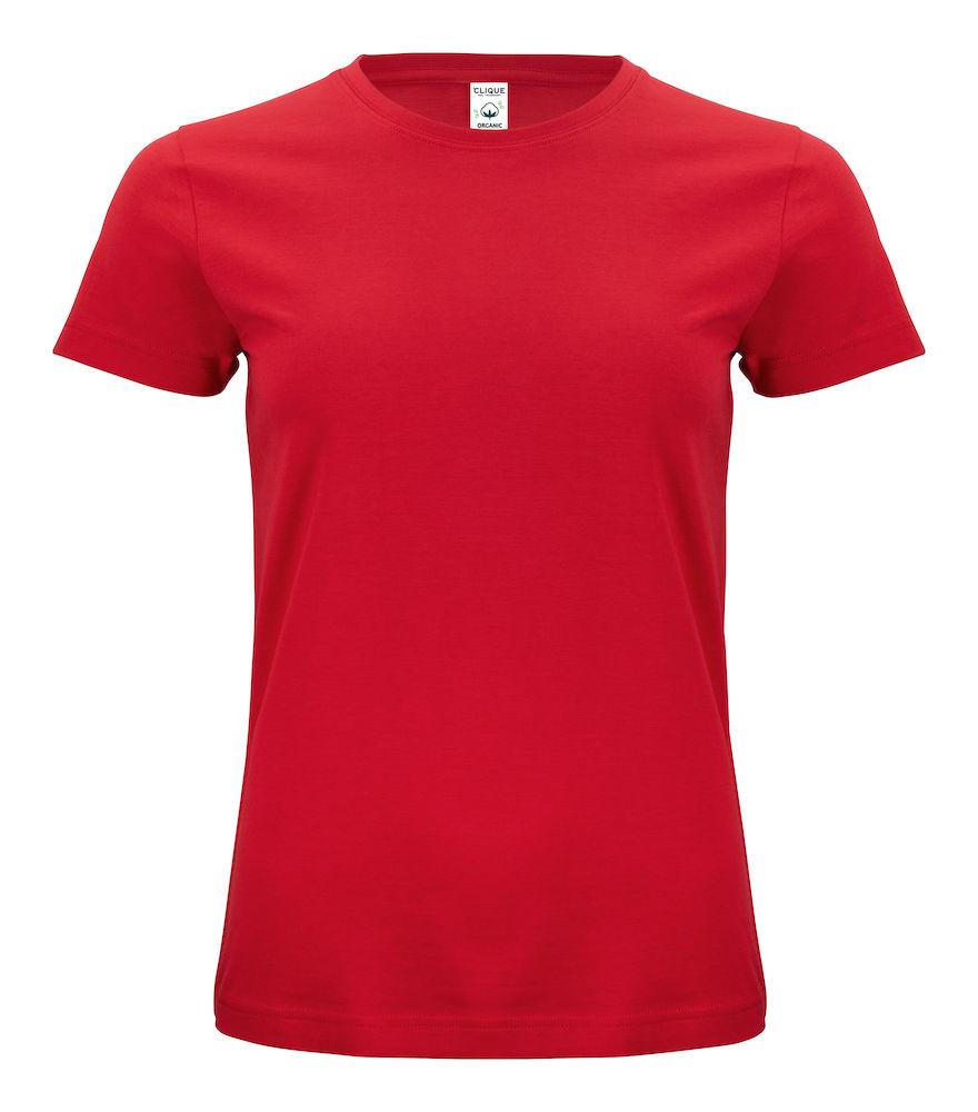 Classic Organic-T Rosso T-Shirt Donna Cotone Biologico Ecosostenibile
