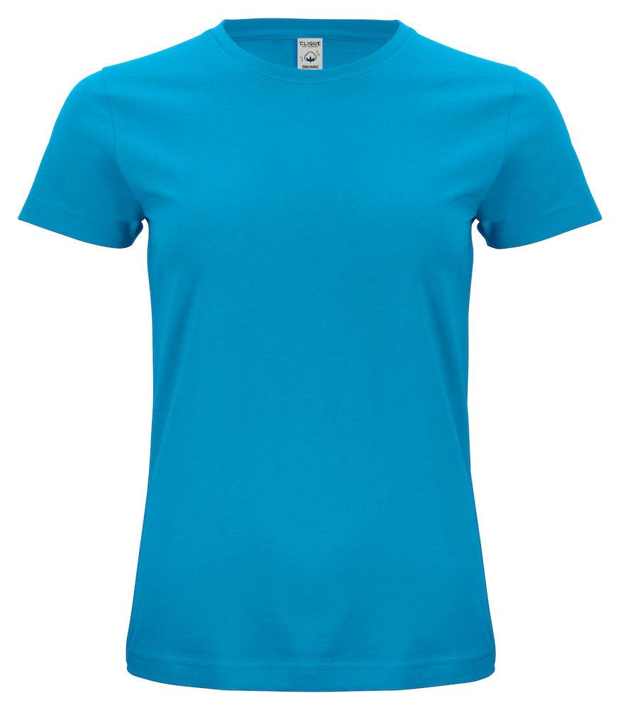 Classic Organic-T Turchese Azzurro T-Shirt Donna Cotone Biologico Ecosostenibile
