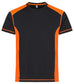T-Shirt Ambition Nero Arancio Maglietta Bicolore Ecosostenibile