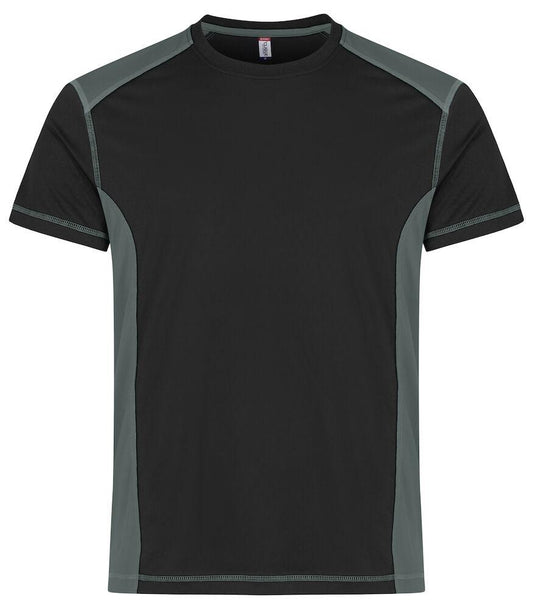 T-Shirt Ambition Nero Grigio Maglietta Bicolore Ecosostenibile