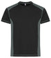 T-Shirt Ambition Nero Grigio Maglietta Bicolore Ecosostenibile