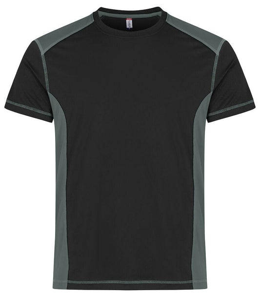 T-Shirt Ambition Nero Grigio Maglietta Bicolore Ecosostenibile Taglie Forti