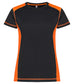 T-Shirt Ambition Nero Arancio Maglietta Donna Bicolore Ecosostenibile