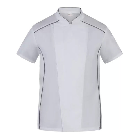 Giacca Cuoco Omar Bianco con Profili Giacca Chef Manica Corta