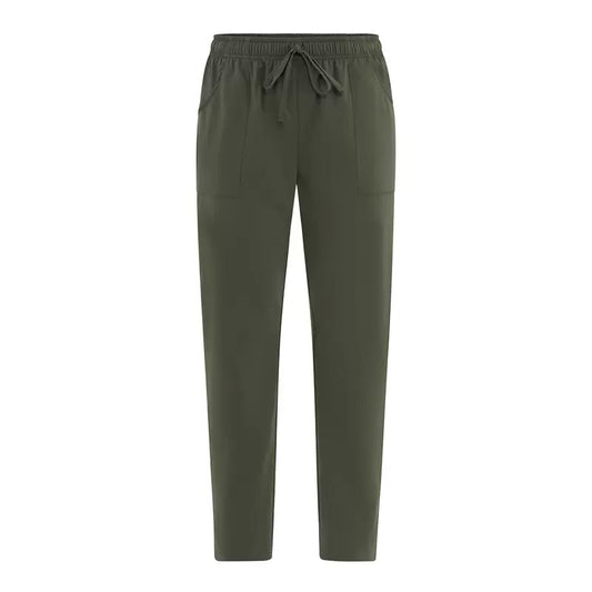 Pantalone Microfibra Alan Verde Militare Pantalone Leggero No Stiro
