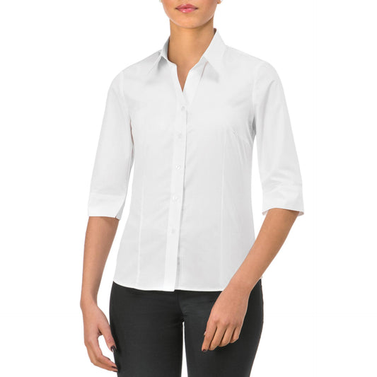 Camicia Sharm Bianco Camicia Donna Manica 3/4 Cameriera Reception Stiro Facile