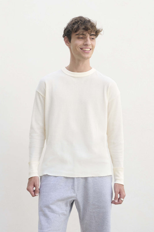 T-Shirt Thermal Naturale Maglia Manica Lunga Nido D'Ape