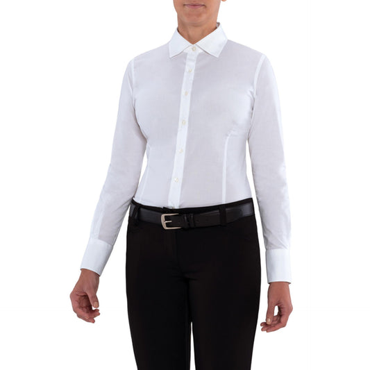 Camicia Lela Bianco Camicia Donna Elasticizzata Manica Lunga