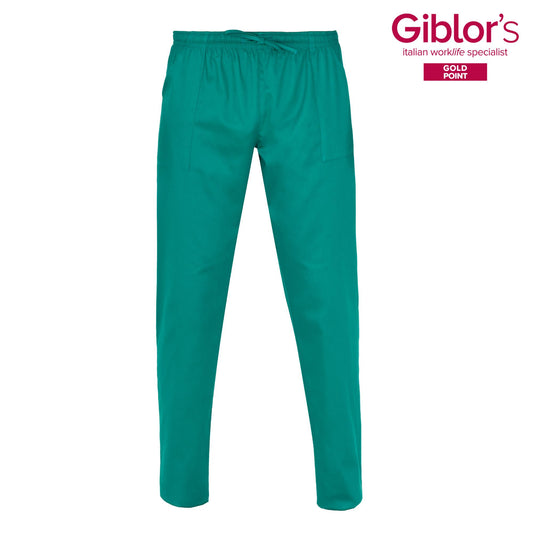 Pantalone Rodi Verde Tessuto Satin Uomo Medico Farmacista Dentista Infermiere