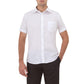 Camicia Prince Bianco Camicia Uomo Manica Corta Cameriere Reception Acconciature Stiro Facile