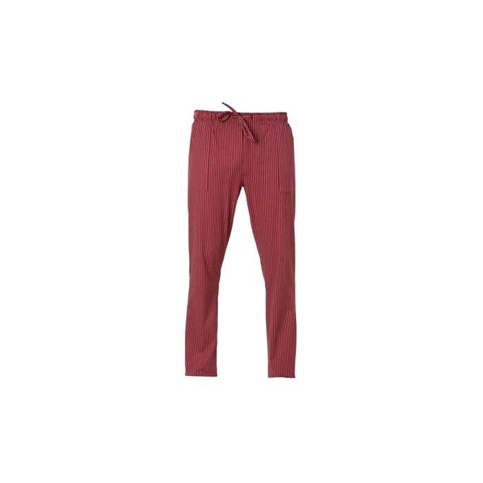 Pantalone Enrico Gessato Bordeaux Pantalone Cuoco Rigato