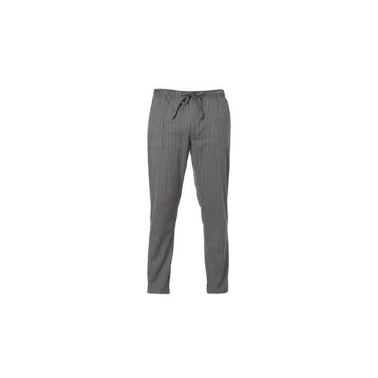 Pantalone Enrico Gessato Grigio Pantalone Cuoco Rigato