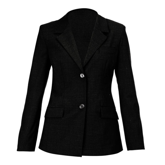 Giacca Vittoria Nero Giacca Donna Completo Misto Lana Elasticizzata