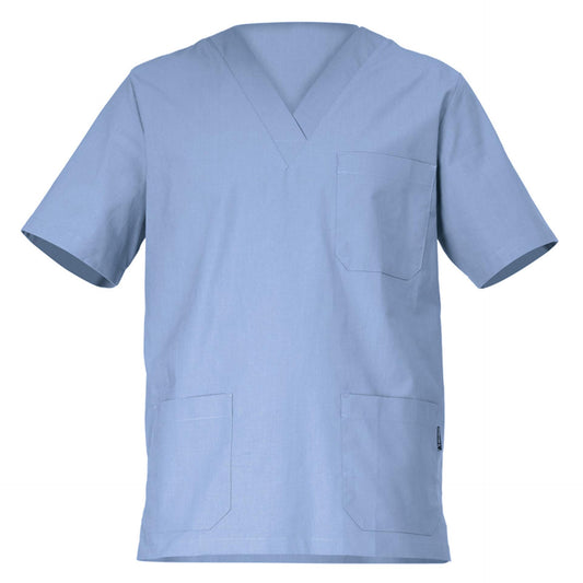 Casacca Piero Azzurro Medicale Casacca Unisex Collo a V Infermiere Medico