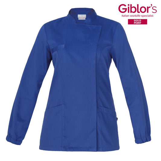 Casacca Amanda Royal Azzurro Manica Lunga Casacca Donna Dottoressa Farmacista Dentista Infermiera asa oss