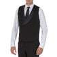 Gilet Raschel Nero Gilet Uomo Collo Sciallato Elasticizzato Cameriere Ricevimento