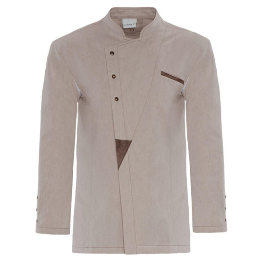 Giacca Cuoco Grosseto Beige 100% Cotone Glamour Giacca Gastronomia