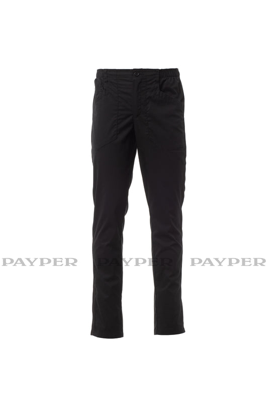 Pantalone Brigade Nero Ripstop Pantalone Cuoco Antistrappo Elasticizzato
