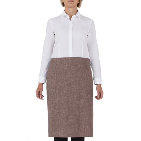 Grembiule Lione Marrone Finto Lino Grembiule Vita Cameriere Cuoco