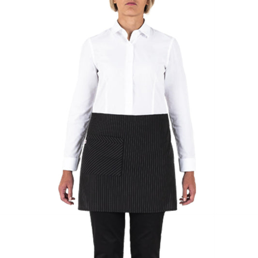 Grembiule Napoli Gessato Nero Grembiule Vita Corto Cameriere