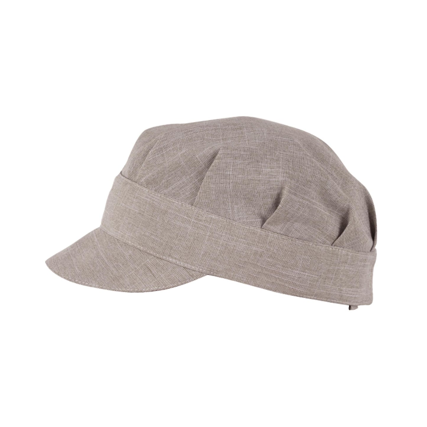 Cappello Tommy Beige Finto Lino Cappellino con Visiera Banconiere Commessa