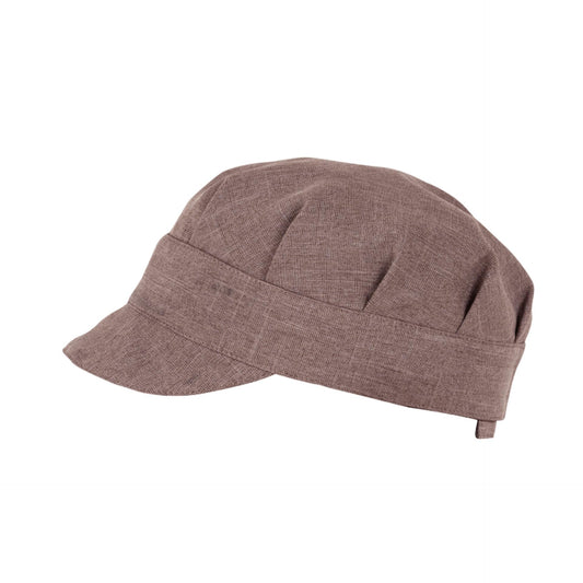 Cappello Tommy Marrone Finto Lino Cappellino con Visiera Banconiere Commessa