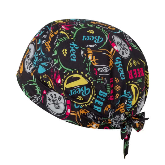 Bandana Urano Nero Beer Bandana Cuoco Stampa Fantasia