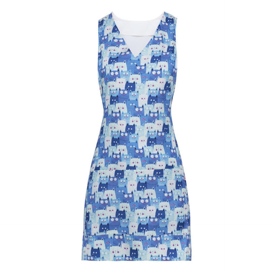 Copriabito London Fantasia Gatti Smanicato Donna No Stiro Stampato