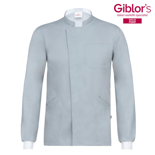 Casacca Uomo Silvano Manica Lunga Tessuto No stiro Casacca Dentista Tencel Traspirante