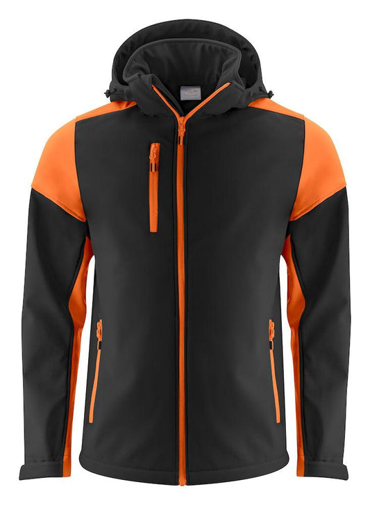 Giacca Softshell Nero Arancio Giacca Ecosostenibile Antivento Traspirante Impermeabile