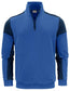 Felpa Bicolore Prime Royal Blu Felpa Mezza Zip Misto Cotone Organico Poliestere Riciclato Ecosostenibile