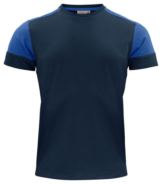 T-shirt Bicolore Prime Blu Royal Maglietta Misto Cotone Organico Poliestere Riciclato Ecosostenibile