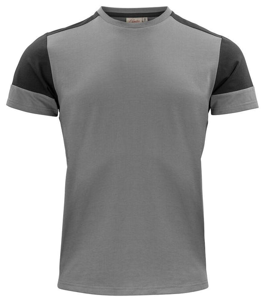 T-shirt Bicolore Prime Grigio Nero Maglietta Misto Cotone Organico Poliestere Riciclato Ecosostenibile