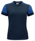 T-shirt Bicolore Prime Blu Royal Maglietta Donna Misto Cotone Organico Poliestere Riciclato Ecosostenibile