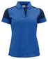 Polo Bicolore Prime Royal Blu Maglietta Donna Misto Cotone Organico Poliestere Riciclato Ecosostenibile