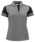 Polo Bicolore Prime Grigio Nero Maglietta Donna Misto Cotone Organico Poliestere Riciclato Ecosostenibile