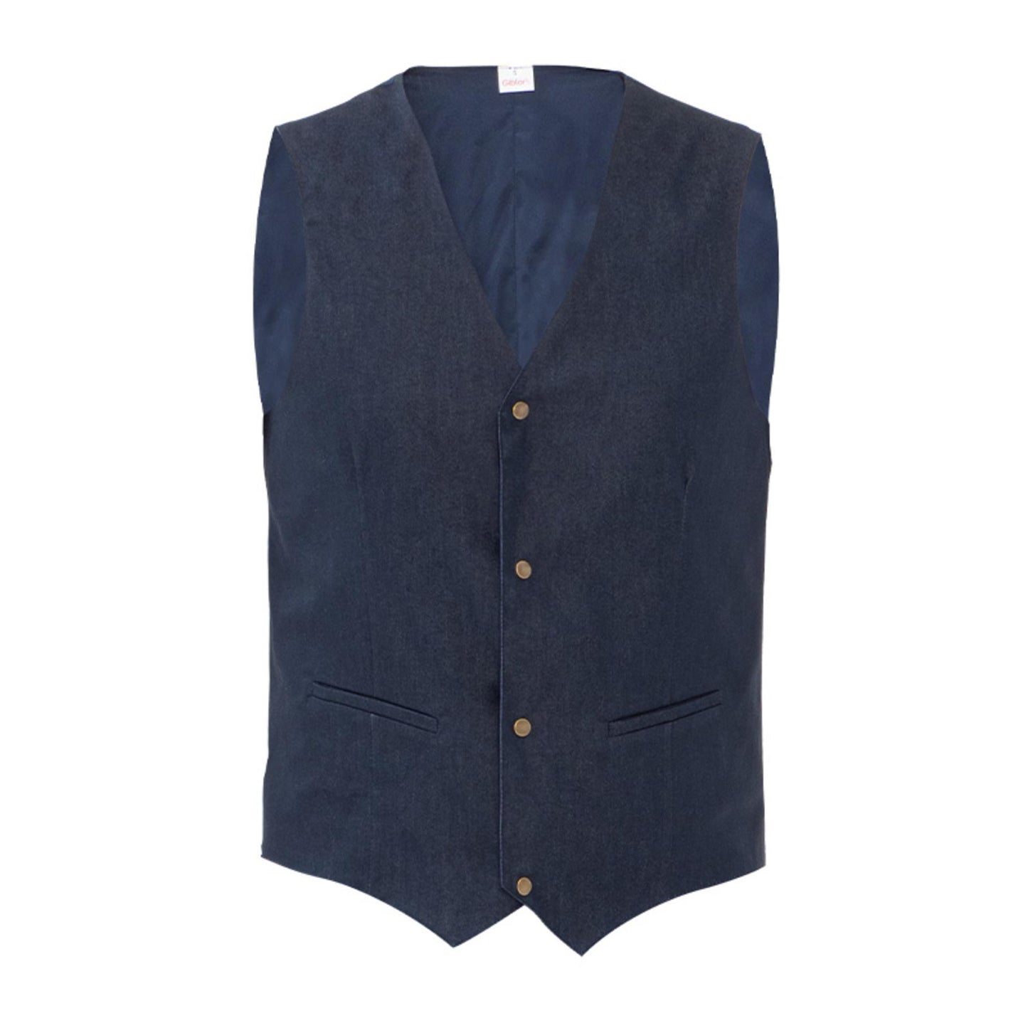 Gilet Miguel Jeans Blu Gilet Uomo Cameriera Sala Reception Elasticizzato