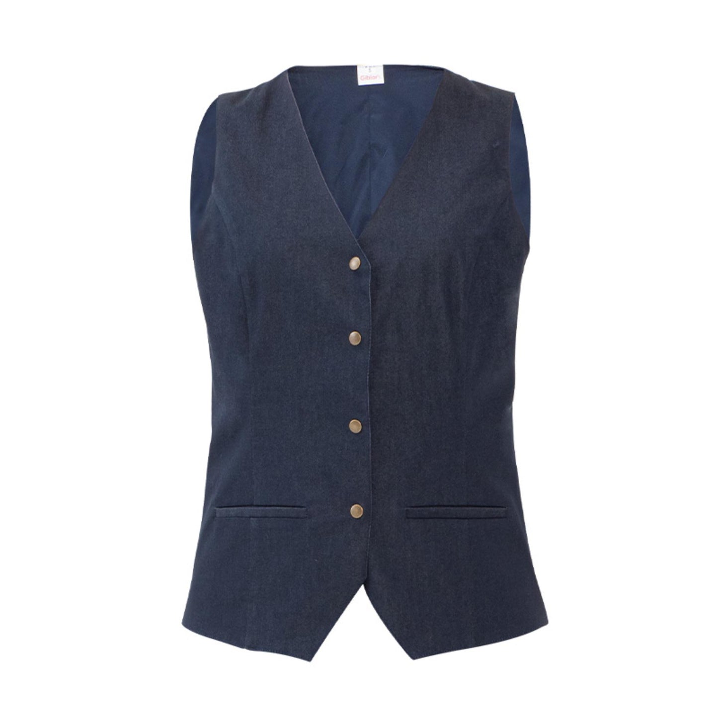 Gilet Cora Jeans Blu Gilet Donna Cameriera Sala Reception Elasticizzato