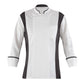 Giacca Alec Bianco Giacca Cuoco con Inserti Grigi Elastcizzata