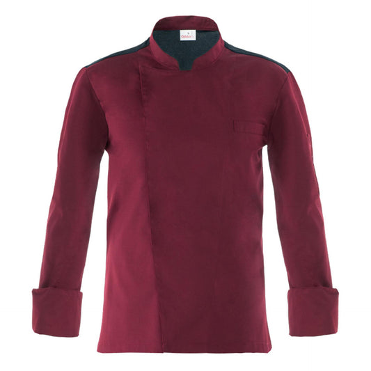 Giacca Raul Bordeaux Giacca Cuoco con Rete Traspirante Elasticizzata