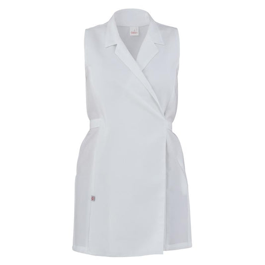 Scamiciato Allegra Bianco Abito Kimono Donna Elasticizzato Estetista Parrucchiera