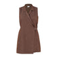 Scamiciato Allegra Marrone Abito Donna Elasticizzato Reception Sala Cameriera