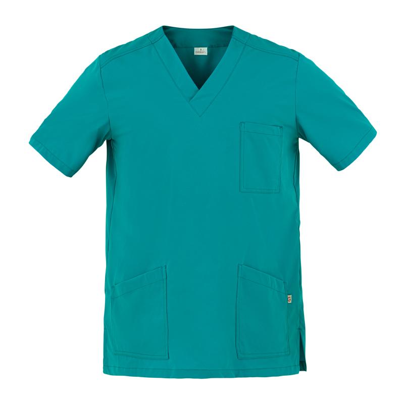 Casacca Flavio Verde Casacca Infermiere Medicale Collo a V No Stiro Microfibra Superleggera